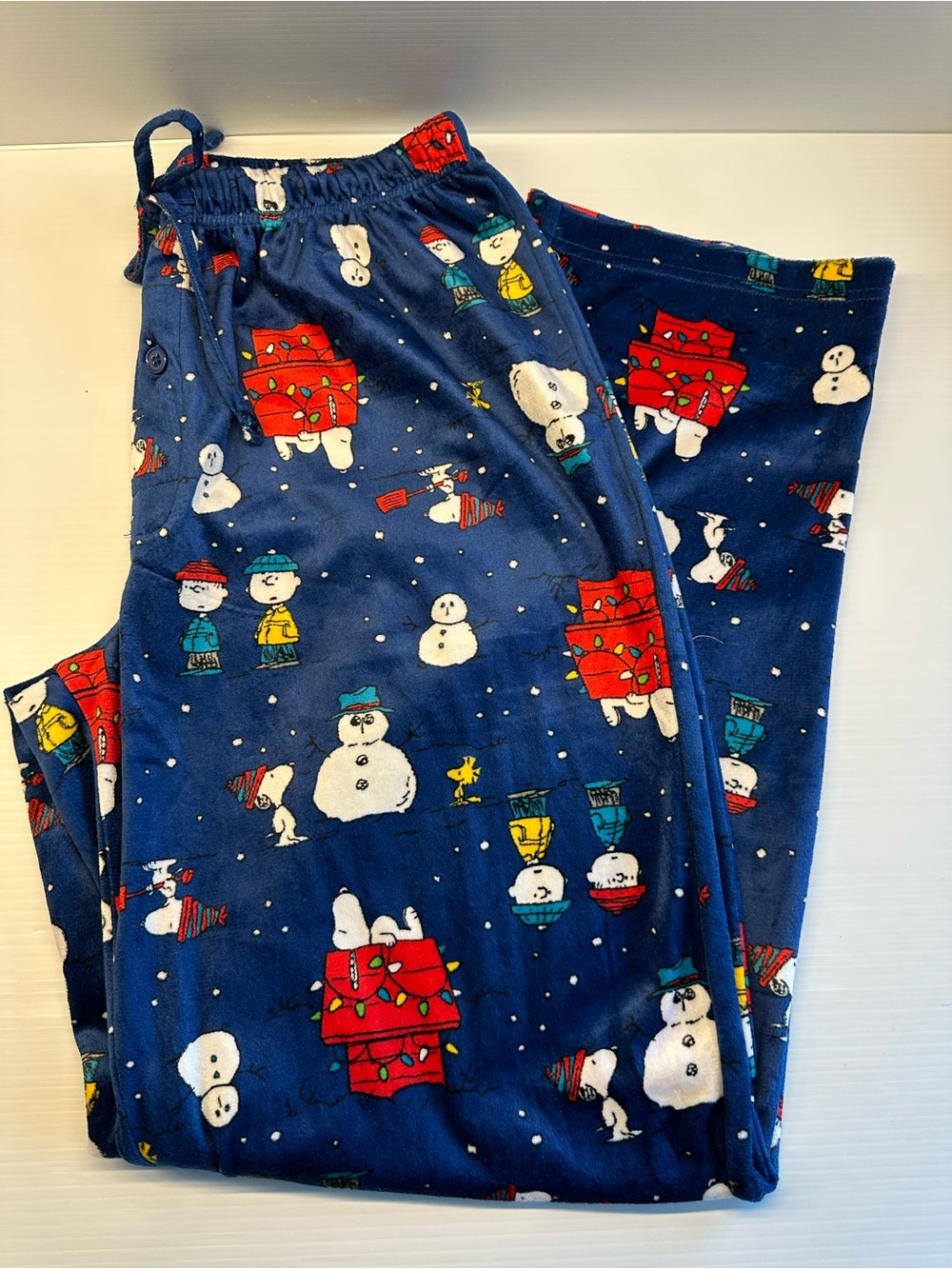 Peanuts Snow Man Snoopy Charlie Brown | Pajama Pants Men’s S